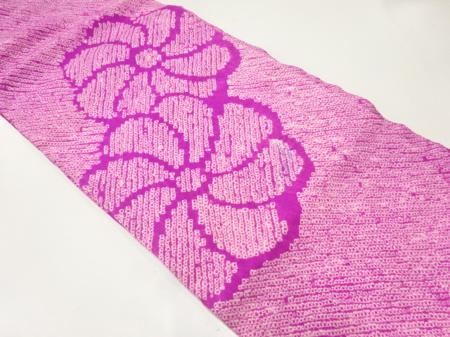 アンティーク　本総絞り捻花模様名古屋帯（着用可）